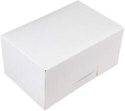 Süteményes doboz, tortadoboz, fehér, ételcsomagolás 16, 5x11x8cm P1057 (SZID-02465)