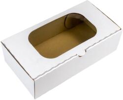 Szidibox Karton Süteményes kartondoboz ablakos, ételcsomagolás 14x27x8cm (SZID-00074)
