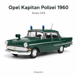 De Agostini Macheta Opel Kapitan Polizei 1960 verde, scara 1: 43, DeAgostini, blister (2916)