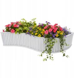Trend-Deco Virágtartó fedél fa erkély virágláda fa kéreg hullám 60 cm (TRE24ND003/W/L)