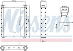 NISSENS Schimbător de căldură, încălzire habitaclu NISSENS 707414 (707414) - automobilus