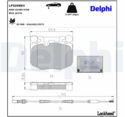 DELPHI Set placute frana DELPHI LP5098EV (LP5098EV)