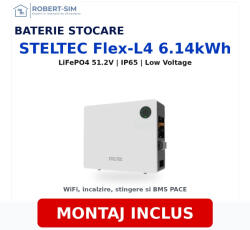 STELTEC Baterie STELTEC Flex-L4 6.14 kWh cu montaj inclus (BAT-STELTEC-FLEXL4-6140-MONTAJ)