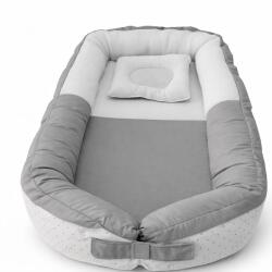 Babyhome Бебешко гнездо с 3d дишаща мембрана и възглавничка Цвят СИВ (yuar23)