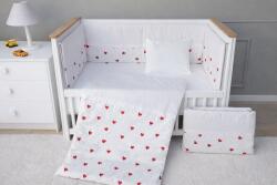 Babyhome Еко комплект за легло от 7 части Цвят Червени сърчица (yuar10)