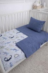 Babyhome Спален комплект от 3 части (калъф за възглавница, олекотена завивка с калъф и чаршаф с ластик) Цвят СИНЬО (10946)