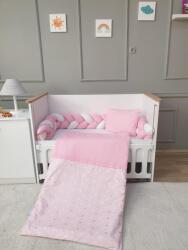 Babyhome Комплект за легло с обиколник тип плитка Цвят РОЗОВ (yuar1)