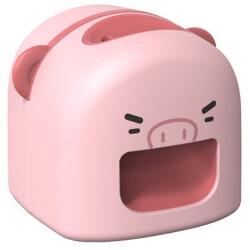 Flippy Mașină de Decojit Semințe, Flippy, Mini Deschizător, Model Porc, Incarcare USB, 9.7x10x8.6 cm, Roz (126749)