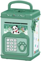 Flippy Pusculita pentru Copii, Flippy, pusculita pentru economii SMART BOX cu efecte sonore, Tip ATM, cu Parola cu Amprenta, din plastic, 20 x 13.5 x 11.5 cm Verde (131368)