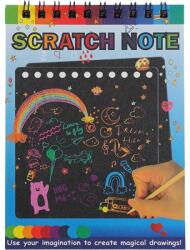 Flippy Caiet cu fise razuibile Flippy, DIY Magic Scratch, 12 File, Curcubeu, Creion din Lemn, Cartonase negre, 14 x 10 cm, albastru (125716) Carte de colorat