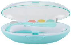 Flippy Set Pila Electrica pentru Copii si Bebelusi, Flippy, ABS, 6 Accesorii, cu Lumina LED, Albastru Alb (126459)