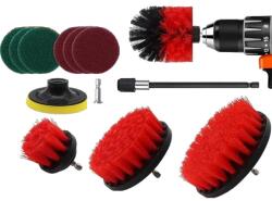 Flippy Set 12 Accesorii pentru Curatare Auto, Flippy, Interior si Exterior, Rosu (133008)