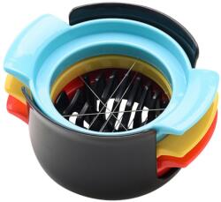 Flippy Set feliator 3 in 1 multifunctional Flippy, feliatoare pentru oua/fructe, PP/otel inoxidabil, multicolor, 9 x 10.5 x 5.5 cm (125066)