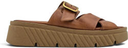 Commanchero Original Sandale Casual Damă Flatforme Din Piele Tabac Maro 51473-726 (51473-726)