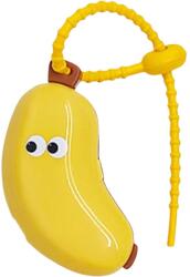 Flippy Capac Protector pentru Periuta de Dinti, Flippy, cu Recipient Pasta de Dinti, Portabil, cu Agatatoare, din Plastic 8.7 x 3 cm, Galben/Maro (164828)