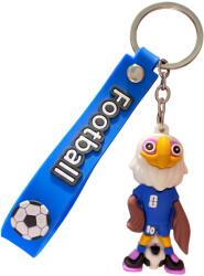 Flippy Breloc Chei, Flippy, Model Vultur, Mascota de Fotbal, Cupa Mondiala, Accesoriu Pentru Chei si Rucsac, Cauciuc Moale, 26 g, 6.2 x 3.4 cm, Albastru (167156)