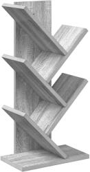 vidaXL Raft pentru carti în forma de copac cu 4 niveluri Sonoma gri GartenMobel Dekor (8012369) Biblioteca