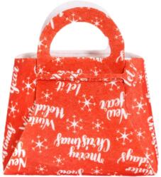 Flippy Geanta pentru Copii, Flippy, Pliabila, pentru Cadouri de Craciun, din Panza Netesuta, Merry Christmas, 13 x 12 x 6 cm, Rosu (132417)