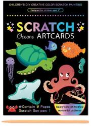 Flippy Set 9 Planse Razuibile, Flippy, Scratch ArtCards, +3 Ani, de Razuit si de Colorat, 19 x 14 cm, Model Ocean, Multicolor (133108) Carte de colorat