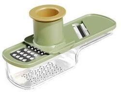 Flippy Razatoare Manuala, Flippy, cu Recipient de Stocare, pentru Legume, din Plastic si Otel Inoxidabil, Multifunctionala, Verde (164114)