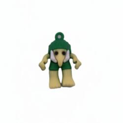 Flippy Breloc de Chei din Silicon, Flippy, Figurina Brainrot Brr Brr Patapim, 3, 5 cm, Verde (166545)