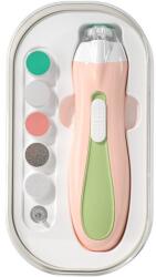 Flippy Pila Electrica, Flippy, pentru Copii si Bebelusi, din ABS, 6 Accesorii, cu Lumina LED, 9.5 x 6 x 17 cm, Verde/Roz (133217)