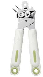 Flippy Desfacator de Conserve 3 in 1, Flippy, Instrument pentru Deschis Conserve, Sticle, Otel inoxidabil, Simplu de Utilizat, Maner Anti alunecare, 21.5 x 4.7 cm Alb (133125)