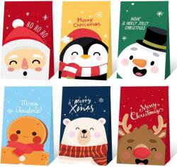 Flippy Set 12 Pungi de Cadou, Flippy, Tema Craciun, cu Personaje, 12 Stickere Incluse, 24 x 13 x 8 cm, din Hartie, Multicolor (163135)