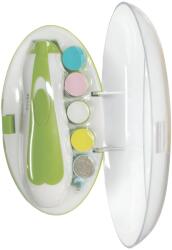 Flippy Set Pila Electrica pentru Copii si Bebelusi, Flippy, ABS, 6 Accesorii, cu Lumina LED, Verde Alb (128847)