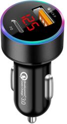 Flippy Incarcator Auto 2 in 1, Flippy, Port USB Fast Charge QC3.0 si Type C, PD 20W, Negru (132797)