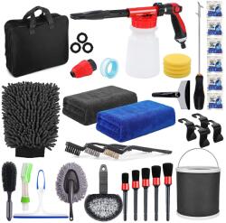 Flippy Accesorii pentru Curatare Auto, Flippy, Set 35 bucati, Accesorii pentru Detailing Auto, Accesorii pentru Curatare Auto in Interior si Exterior, Multicolor (133244)