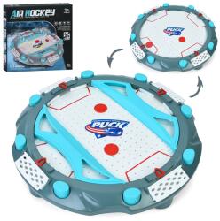 Flippy Masa Air Hockey, Flippy, cu Tabela de Scor, 2 Pucuri, Fara Picioare, din ABS, pentru Adulti/Copii +5 Ani, 35.5 x 7.8 x 35.5 cm, Gri (135245)