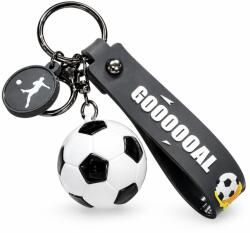 Flippy Breloc Chei, Flippy, Model Minge de Fotbal, Cupa Mondiala, Accesoriu Pentru Chei si Rucsac, Material Acril, 50 g, Alb/Negru (167145)