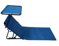 Solart Șezlong De Plajă Albastru Pliabil Din Oțel Cu Parasolar 129x61x61cm 2632 (2632)