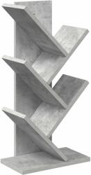 vidaXL Raft pentru carti în forma de copac cu 4 niveluri Gri Beton GartenMobel Dekor (8012367) Biblioteca