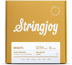 Stringjoy Brights 12-54 80/20 Bronz akusztikus gitárhúr készlet