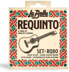 La Bella RQ80 Requinto nylon húr készlet Black nylon trebles Silver-plated wound basses