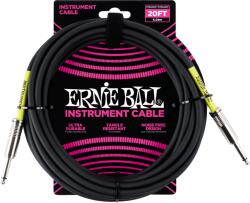 Ernie Ball PVC hangszerkábel 6M egyenes-egyenes fekete