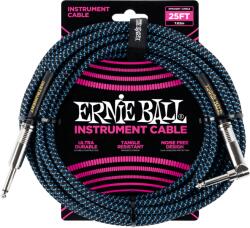 Ernie Ball vasalózsinór kábel egyenes/pipa 7, 65m fekete/kék