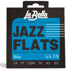 La Bella 20PM Jazz Flats köszörült elektromos gitárhúr készlet 13-53
