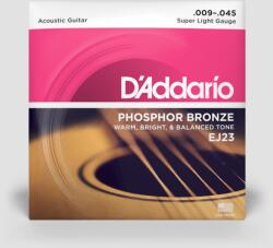 D Addario D'Addario EJ23 foszfor bronz akusztikus húr húrkészlet 009-045
