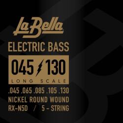 La Bella RX-N5D 5 húros basszusgitár készlet Nickel Round Wound Long scale 45-130
