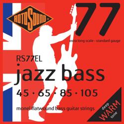 Rotosound RS77EL Jazz Bass 77 köszörült Monel Flatwound basszusgitár húrkészlet 45-105 Extra Long Scale