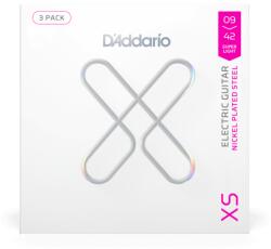 D Addario D'Addario 3-pack elektromos gitár húrkészlet XS bevonattal 009-042