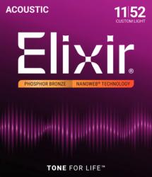 Elixir foszfor bronz akusztikus gitár húrkészlet 011-052