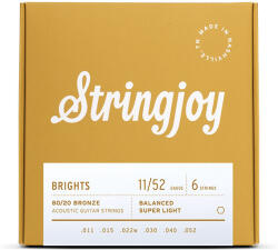 Stringjoy Brights 11-52 80/20 Bronz akusztikus gitárhúr készlet
