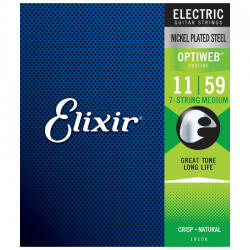 Elixir Optiweb 7 húros elektromos gitár húrkészlet 11-59