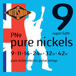 Rotosound PN9 Pure Nickel Wound elektromos gitár húrkészlet 9-42