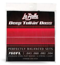La Bella 760FL Deep Talking Flatwound köszörült basszusgitár húrkészlet 43-104