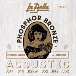 La Bella 7GPCL foszforbronz akusztikus gitárhúr készlet 11-52